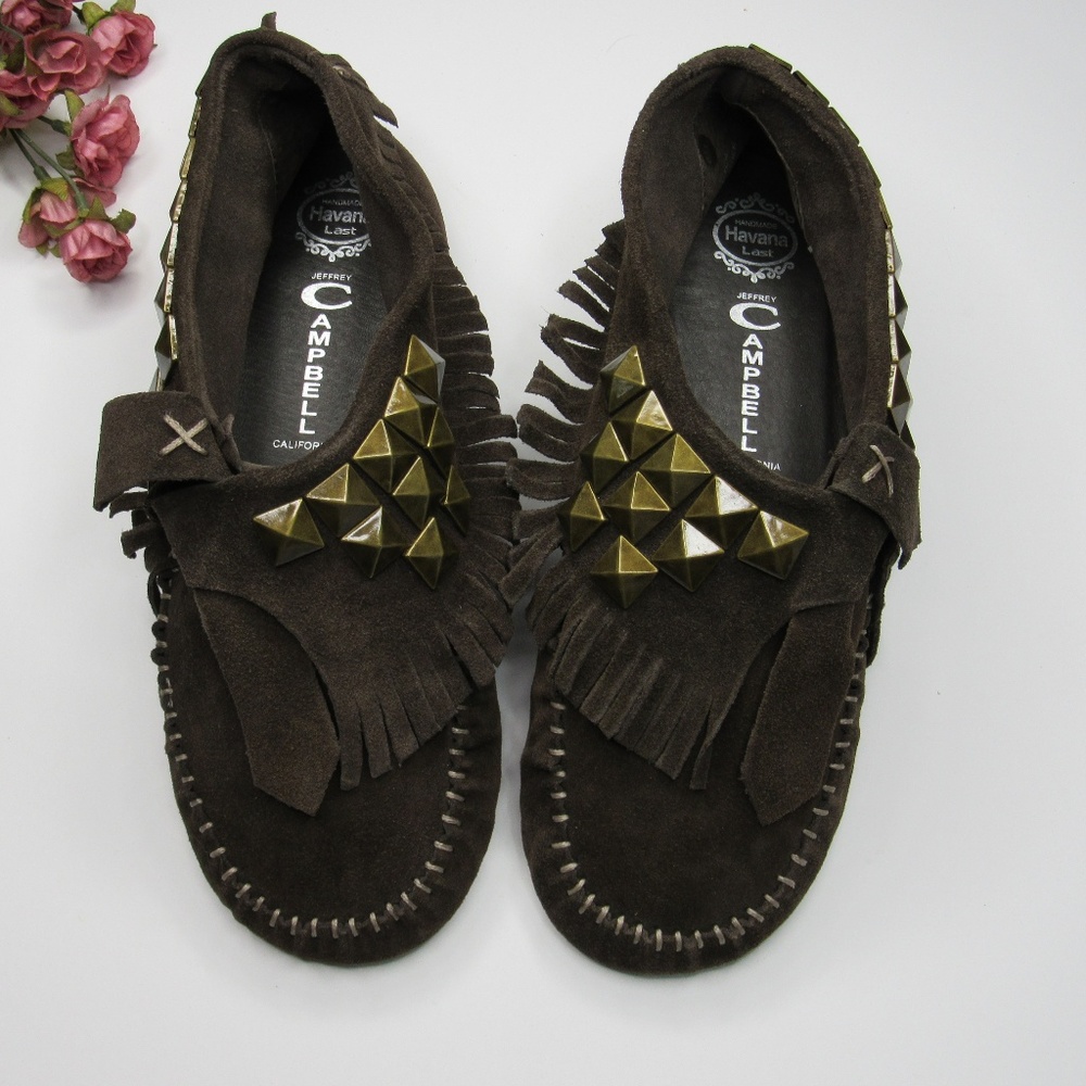 Jeffrey Campbell Cross Stitch Stud Moccasin Shoes